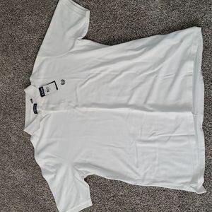 Mens white polo shirt, XLT
